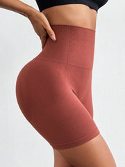 Seamless High Waist Active Shorts - Wellen Fashion