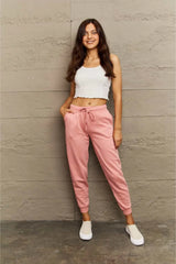 Ninexis Full Size Tie Waist Long Sweatpants - Wellen Fashion