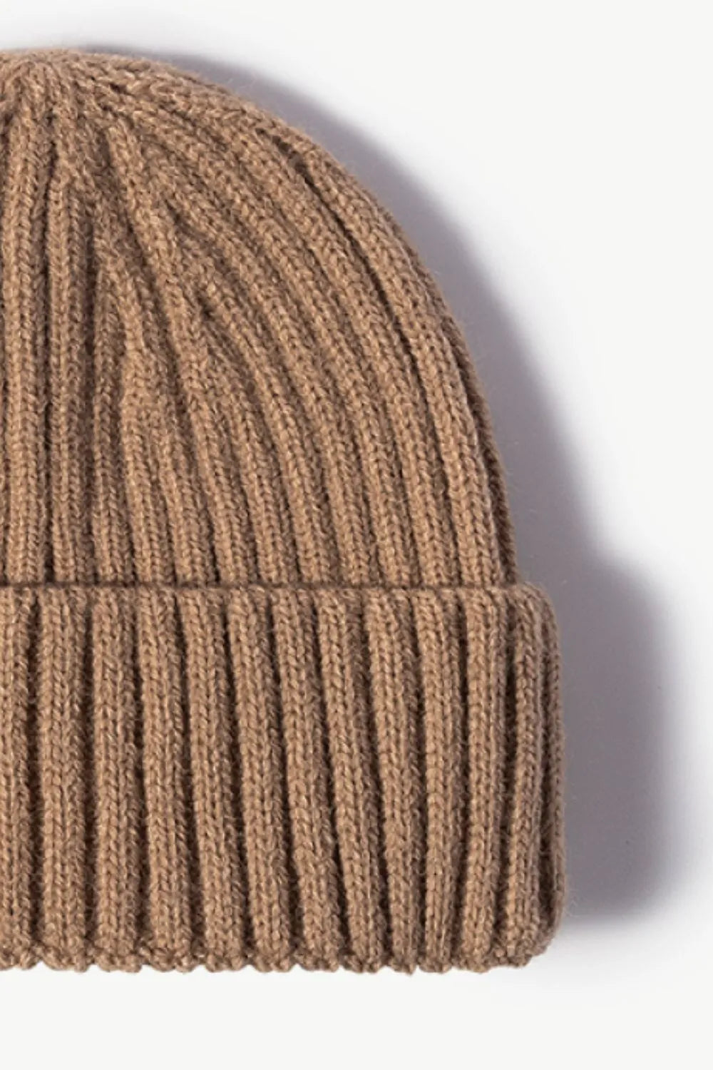 Rib-Knit Cuff Beanie - Wellen Fashion