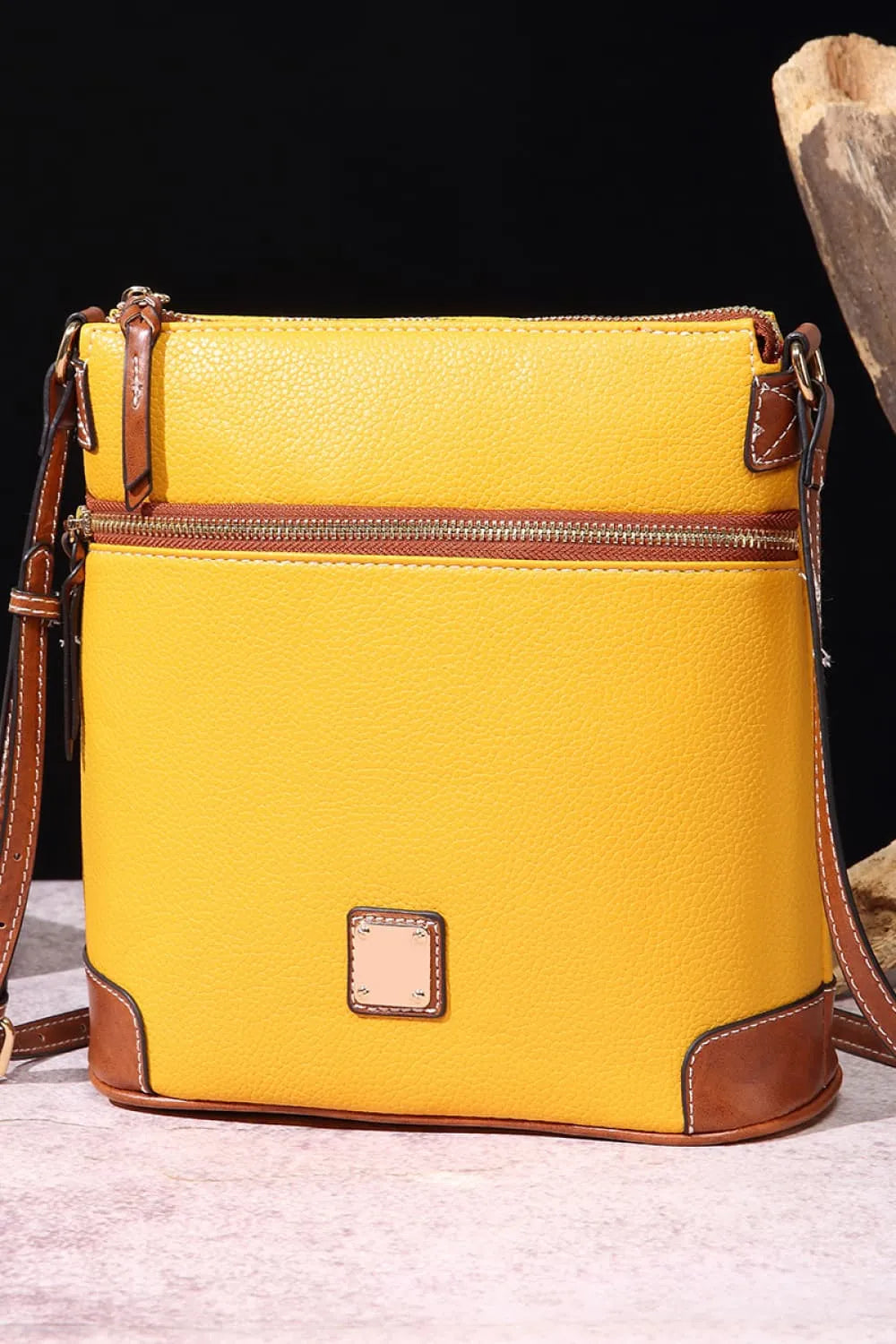 PU Leather Crossbody Bag - Wellen Fashion