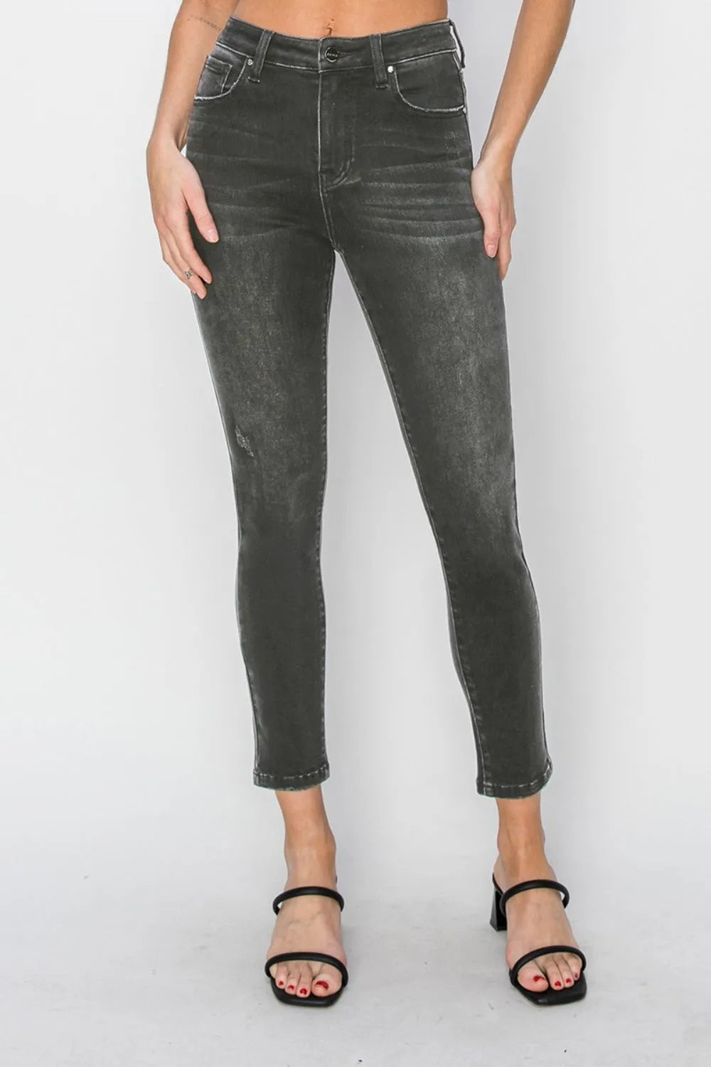 RISEN Full Size High Rise Ankle Skinny Jeans - Wellen Fashion