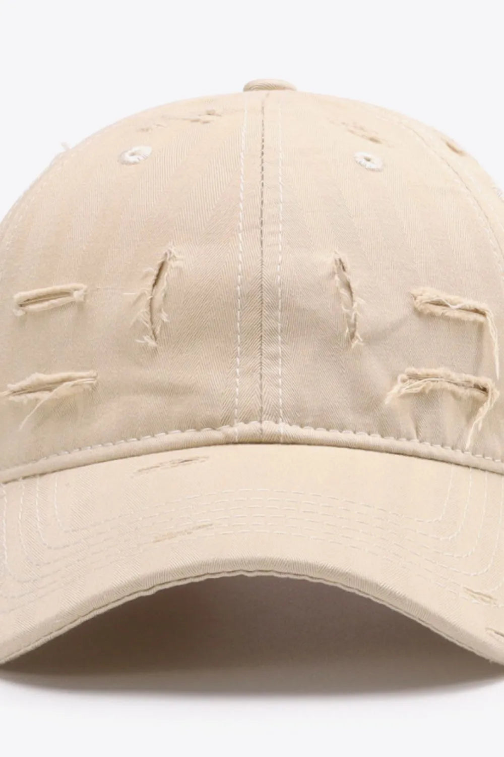 Distressed Adjustable Baseball Cap - Wellen Fashion