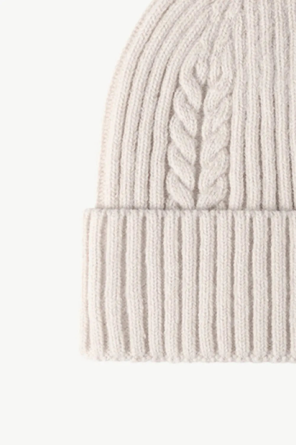 Cable-Knit Cuff Beanie - Wellen Fashion