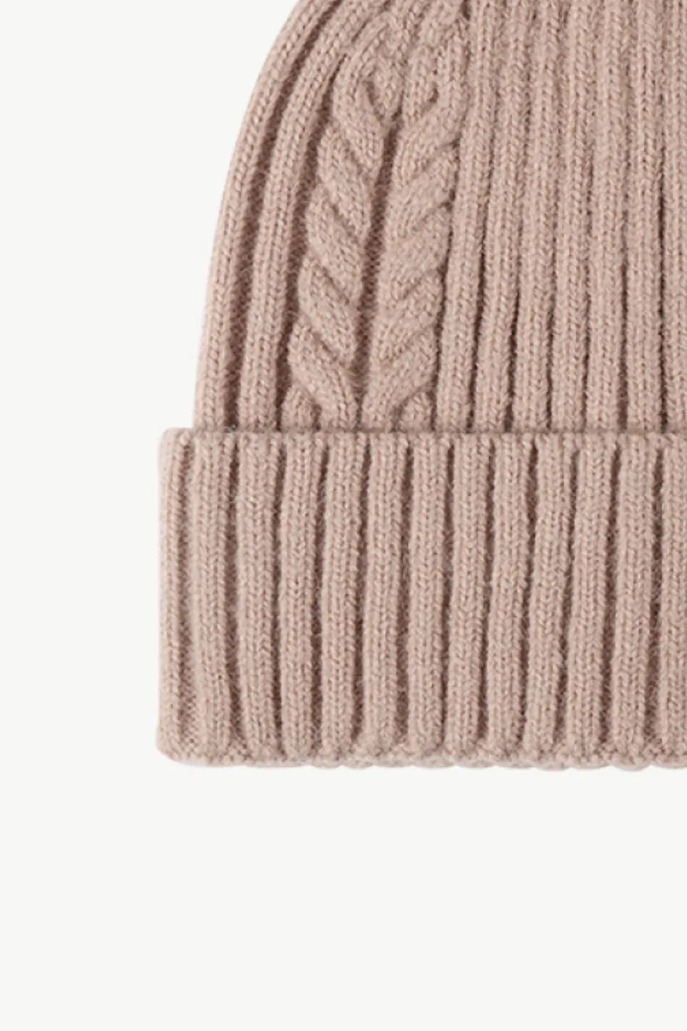 Cable-Knit Cuff Beanie - Wellen Fashion