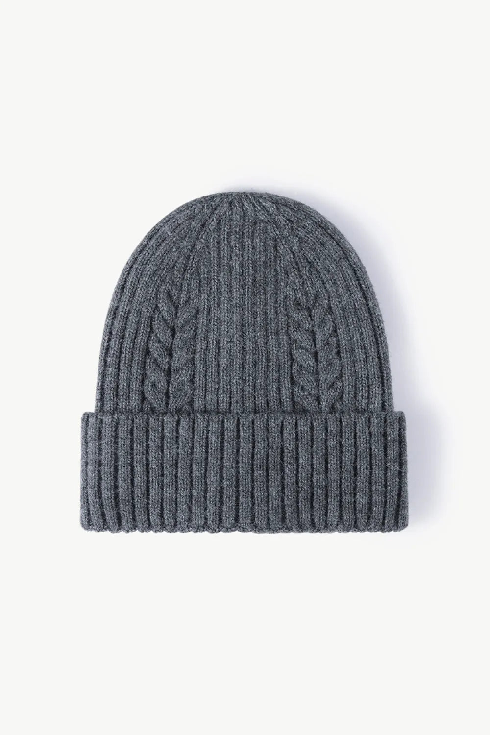 Cable-Knit Cuff Beanie - Wellen Fashion