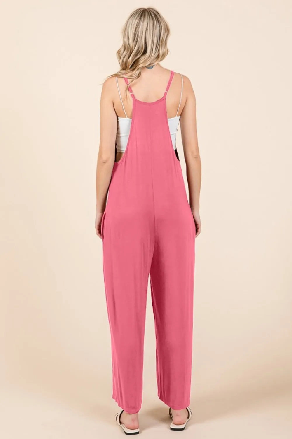 Culture Code Full Size Sleeveless Wide Leg Jumpsuit with Pockets - Wellen Fashion