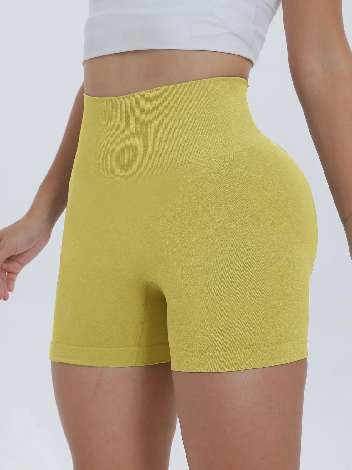 High Waist Active Shorts - Wellen Fashion