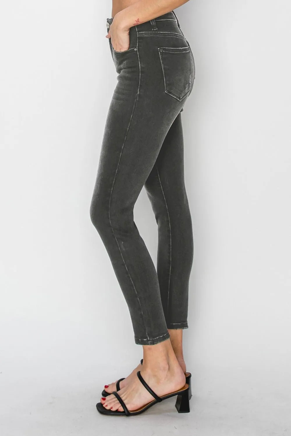 RISEN Full Size High Rise Ankle Skinny Jeans - Wellen Fashion