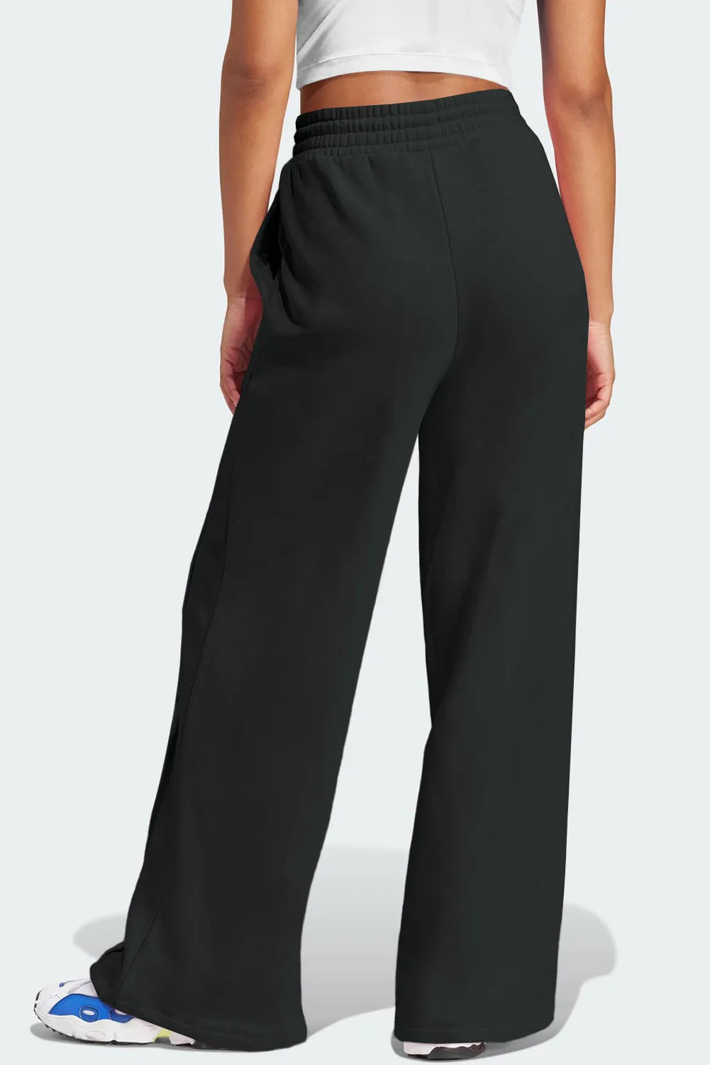 Drawstring Wide Leg Active Pants - Wellen Fashion