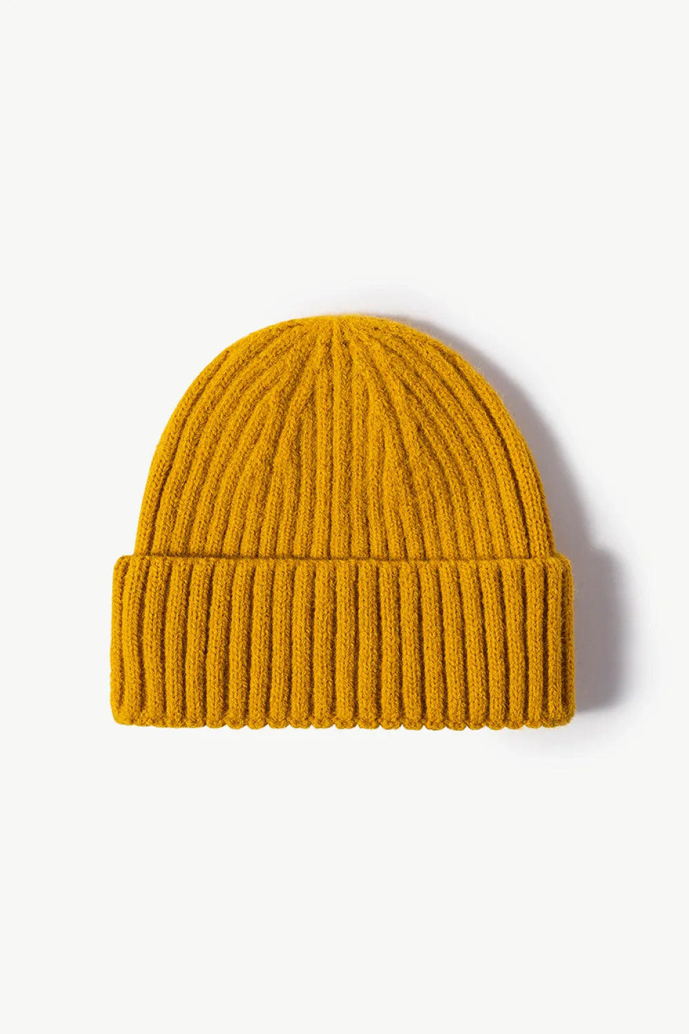 Rib-Knit Cuff Beanie - Wellen Fashion