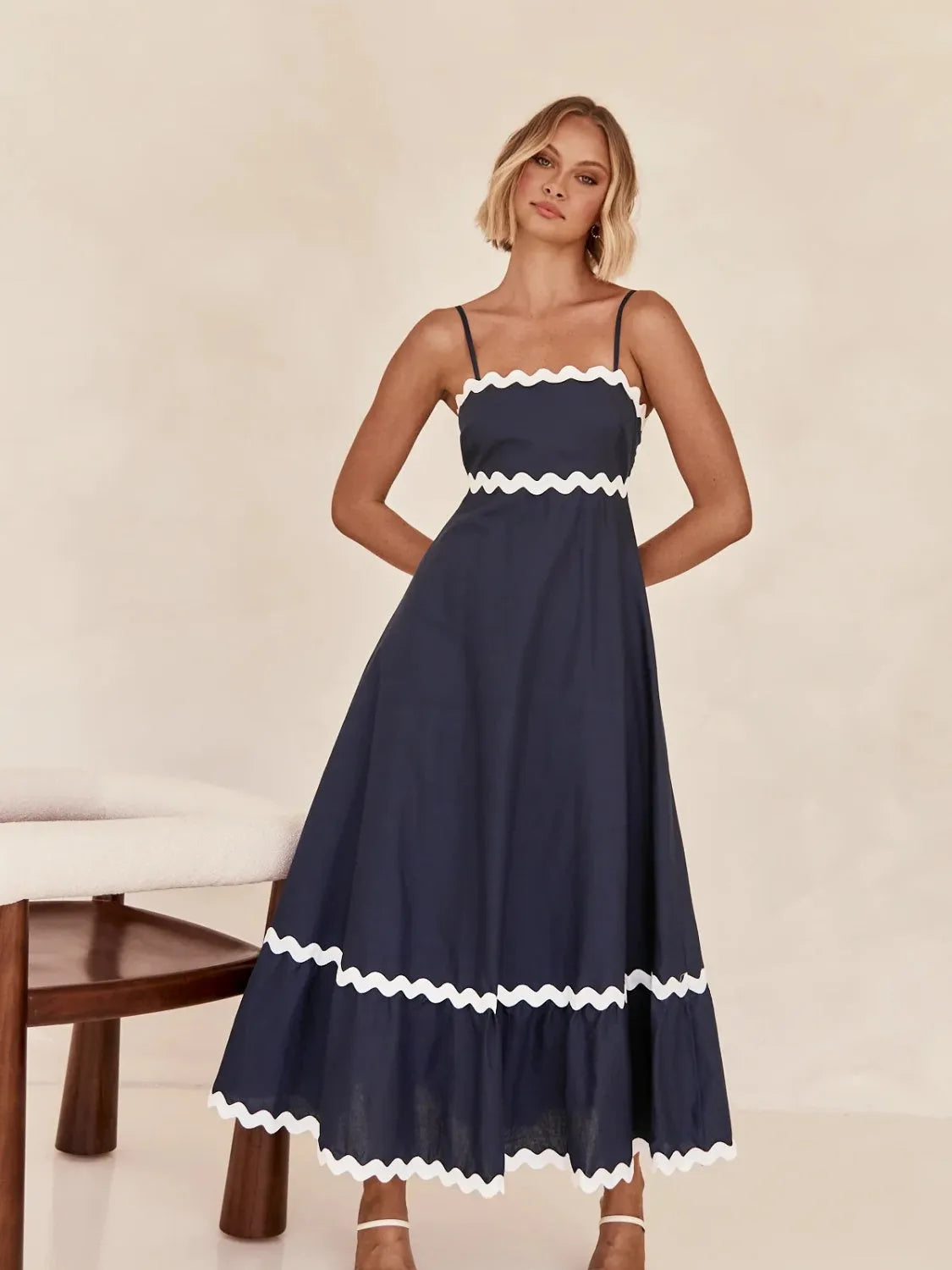 Spaghetti Strap Maxi Dress - Wellen Fashion