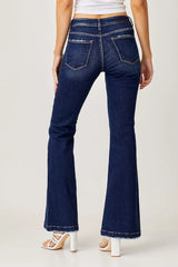 RISEN Full Size Low Rise Flare Jeans - Wellen Fashion