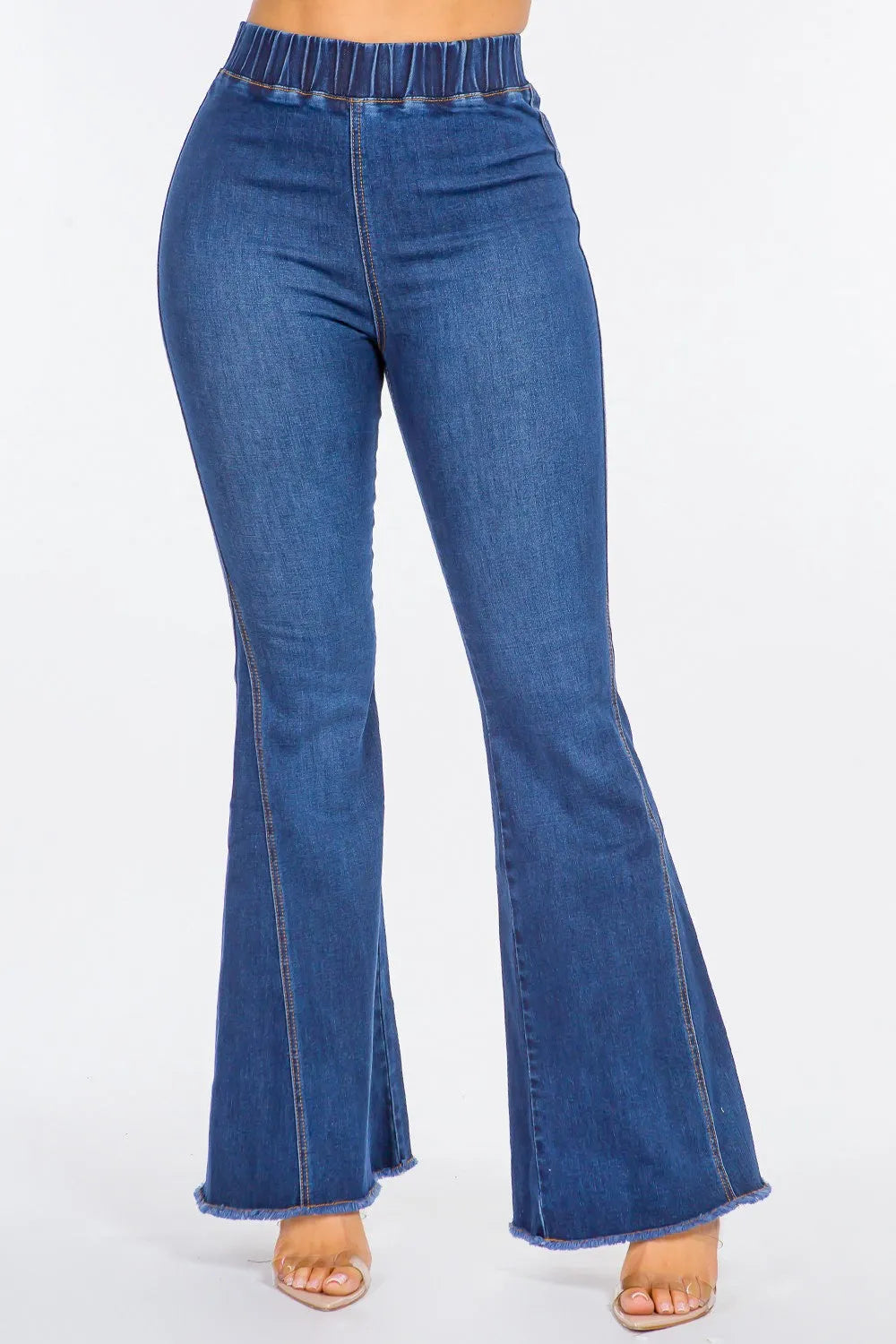 American Bazi High Waist Curvy Flare Jeans - Wellen Fashion