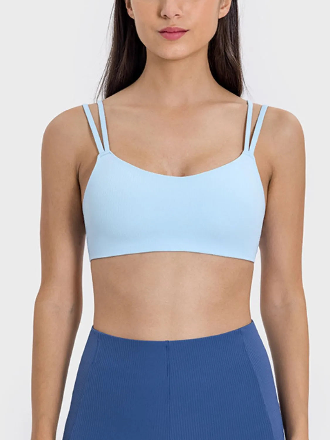 Millennia Scoop Neck Double Strap Active Cami - Wellen Fashion