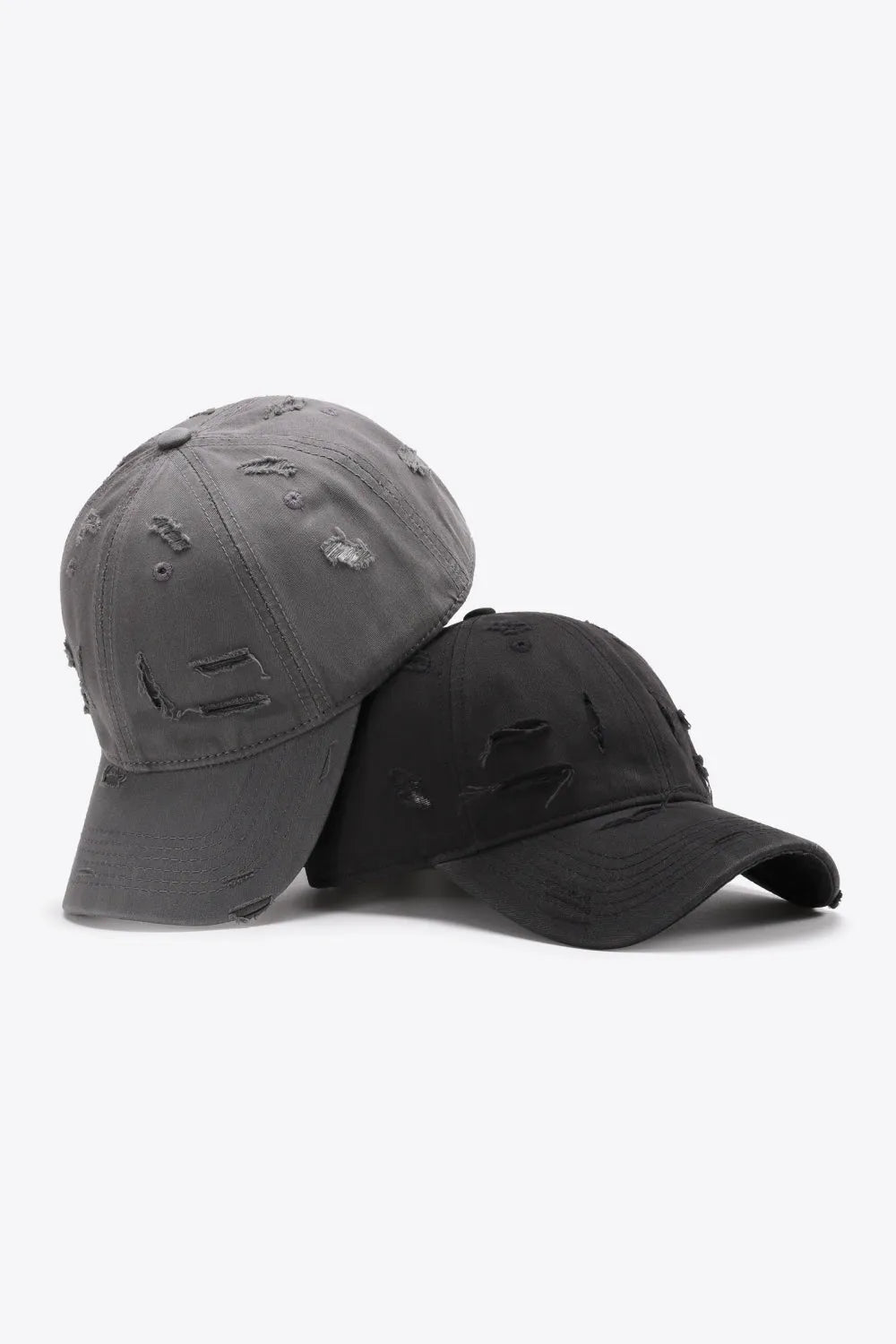 Distressed Adjustable Baseball Cap - Wellen Fashion