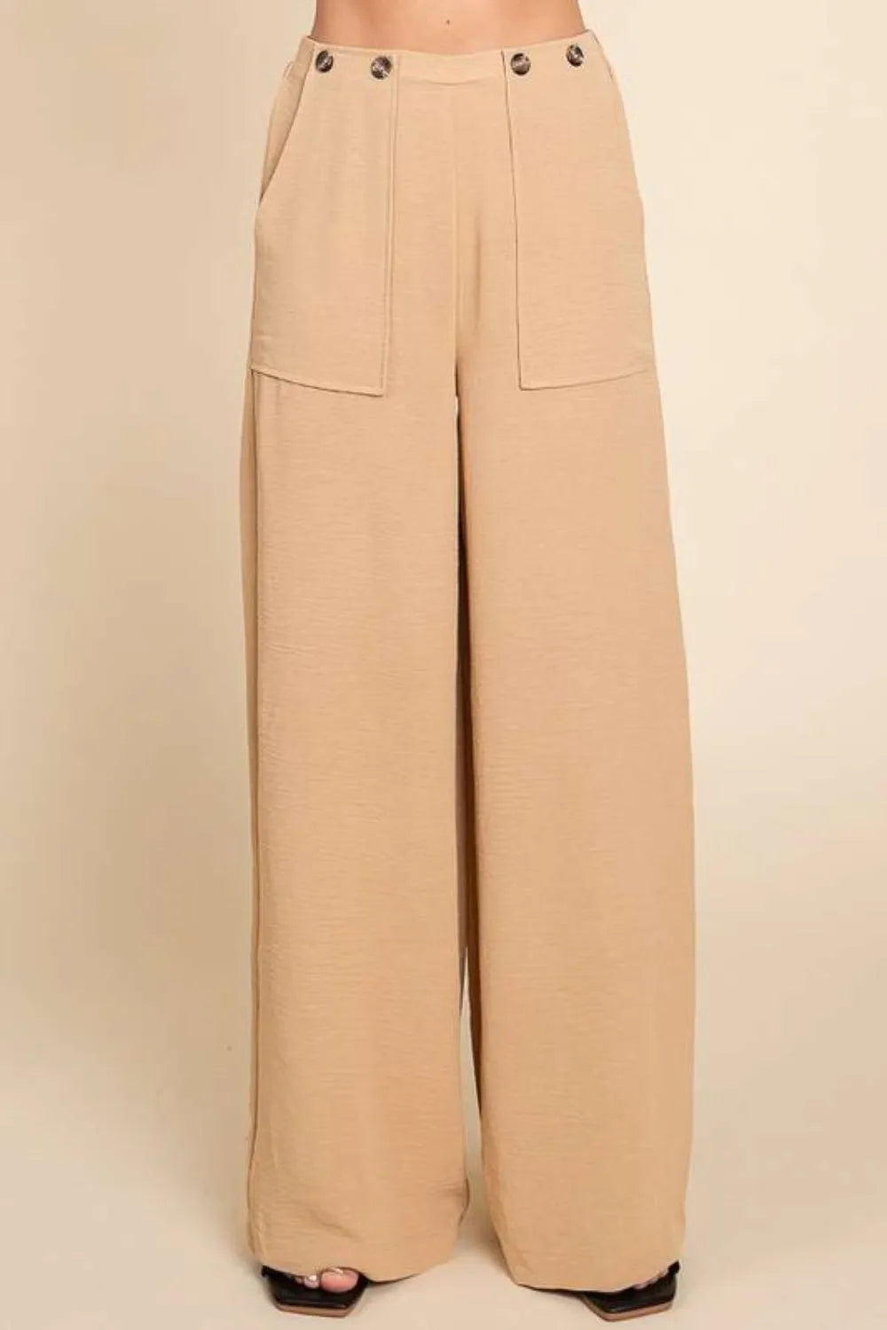 Culture Code Full Size High Waist Wide Leg Cargo Pants - Wellen Fashion