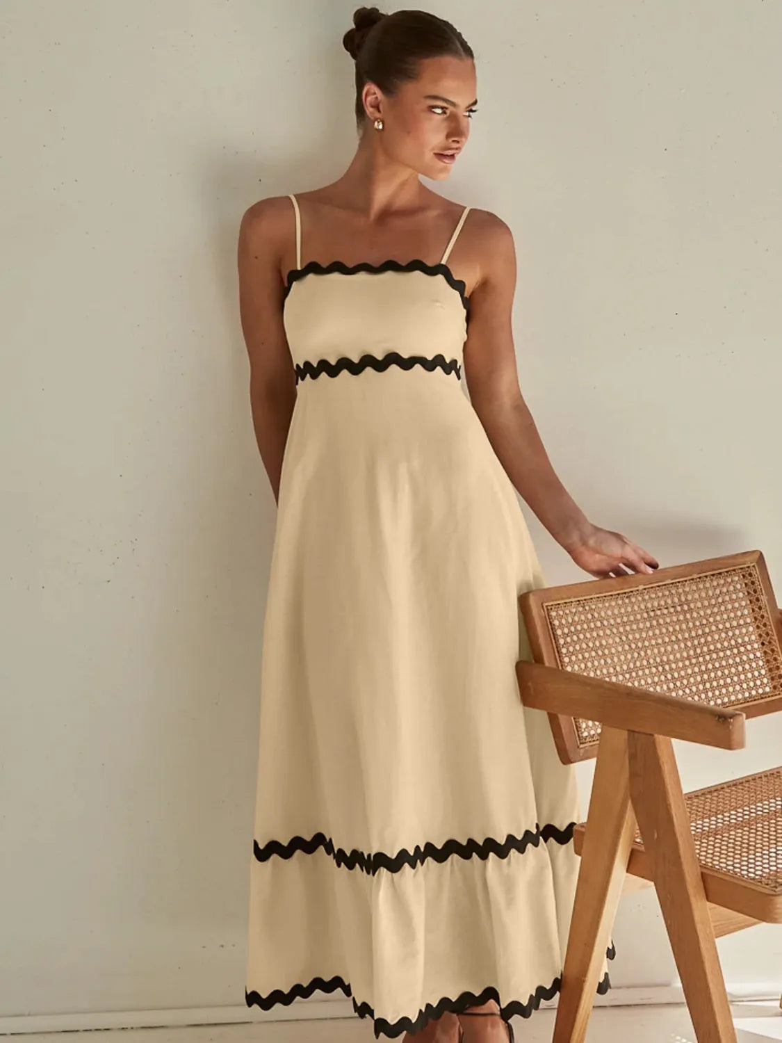 Spaghetti Strap Maxi Dress - Wellen Fashion