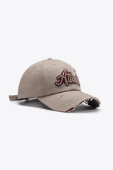 ATLANTIC Graphic Distressed Baseball Cap - Wellen Fashion