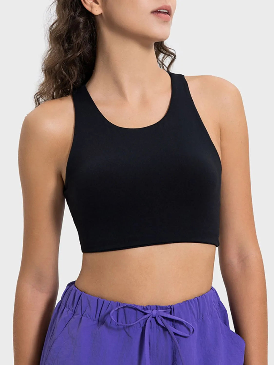 Millennia Cutout Round Neck Active Tank - Wellen Fashion