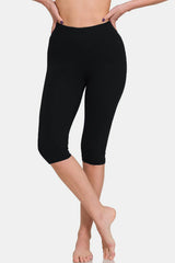 Zenana Full Size High Waist Capris - Wellen Fashion