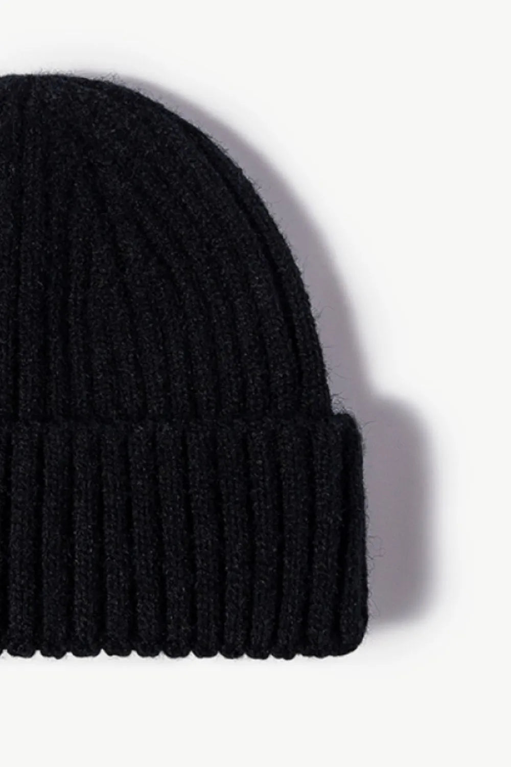 Rib-Knit Cuff Beanie - Wellen Fashion