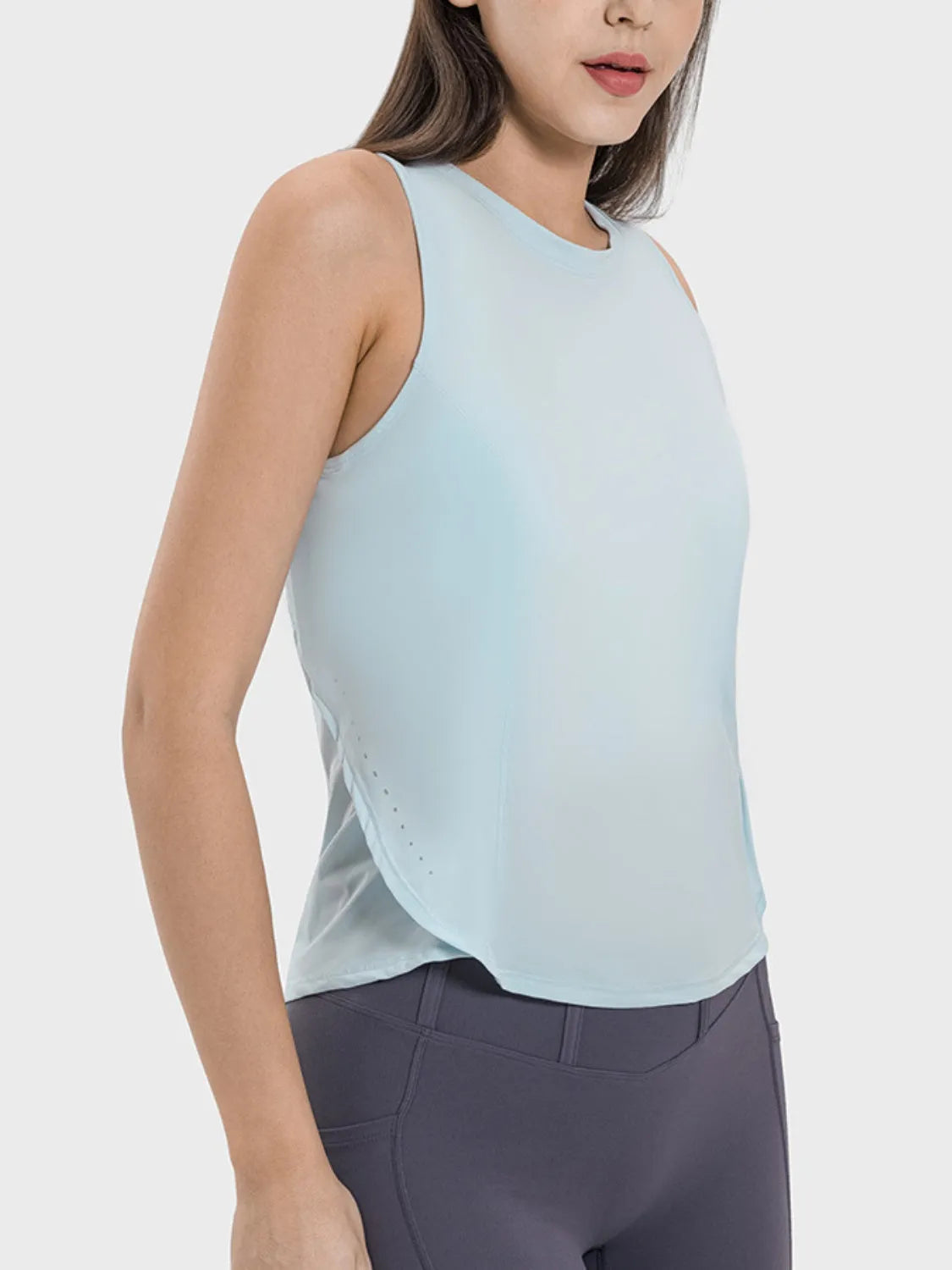 Millennia Round Neck Active Tank - Wellen Fashion