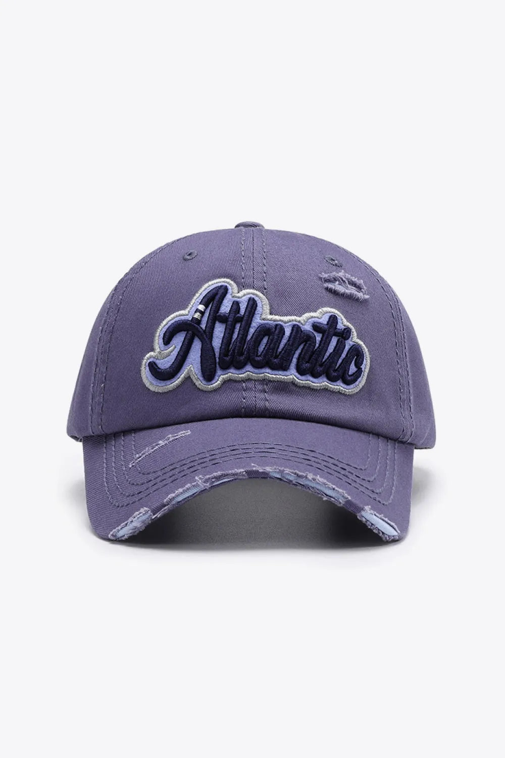 ATLANTIC Graphic Distressed Baseball Cap - Wellen Fashion