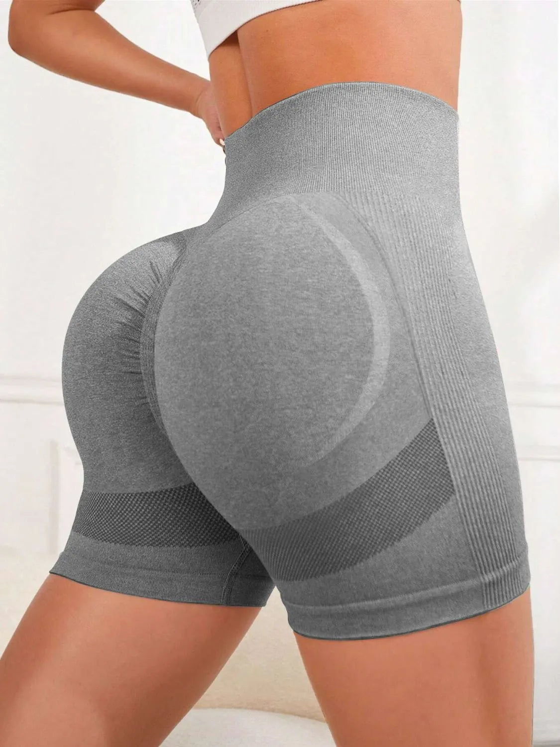 High Waist Active Shorts - Wellen Fashion