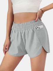 Elastic Waist Active Shorts - Wellen Fashion