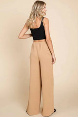 Culture Code Full Size High Waist Wide Leg Cargo Pants - Wellen Fashion