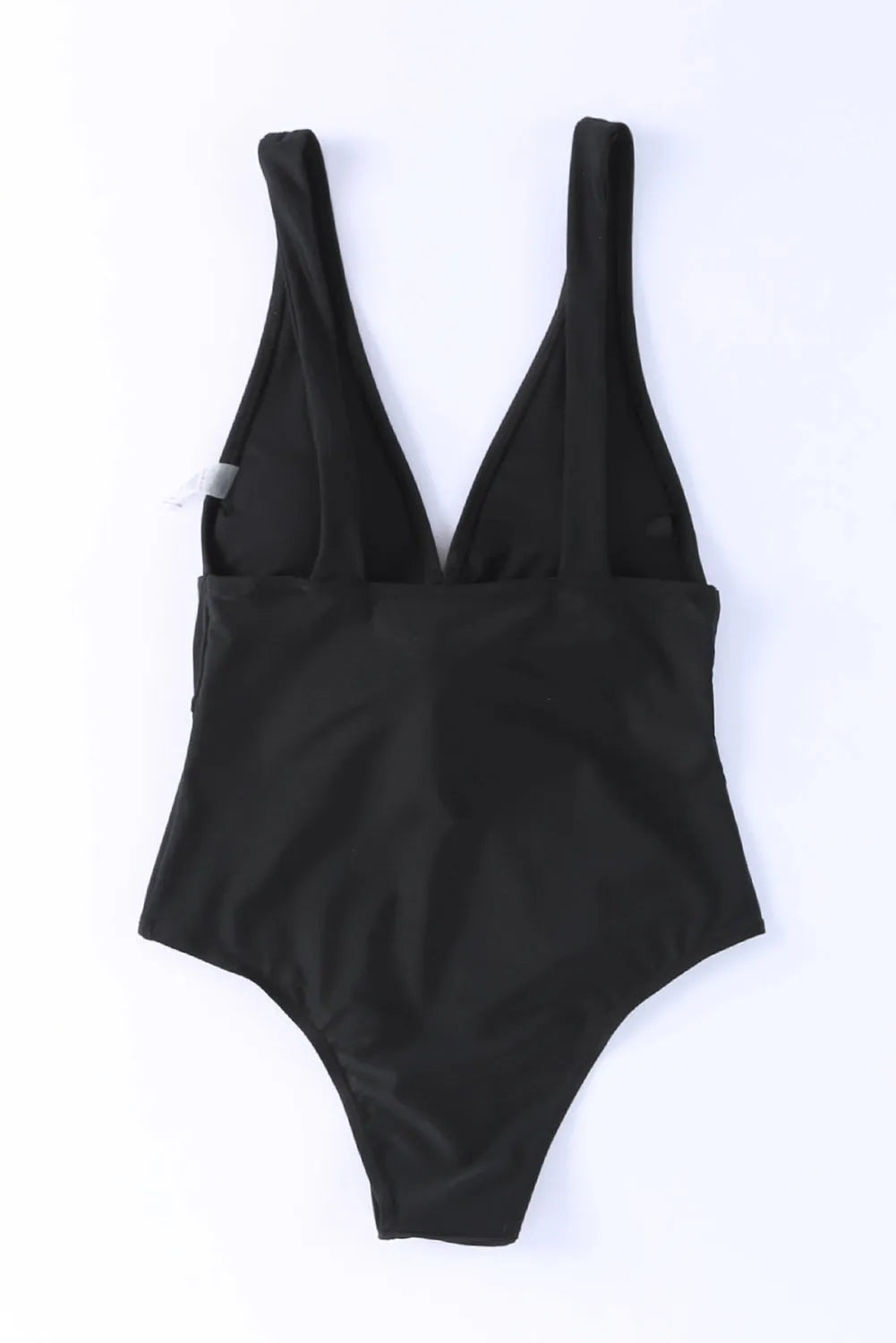 Plunge Wide Strap One-Piece Swimwear - Wellen Fashion