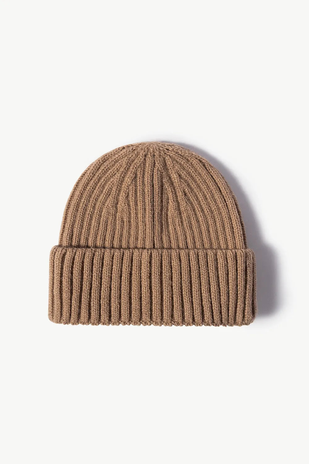 Rib-Knit Cuff Beanie - Wellen Fashion