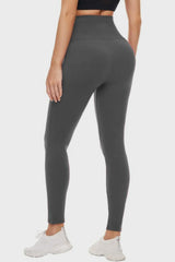 Pocketed High Waist Active Leggings - Wellen Fashion