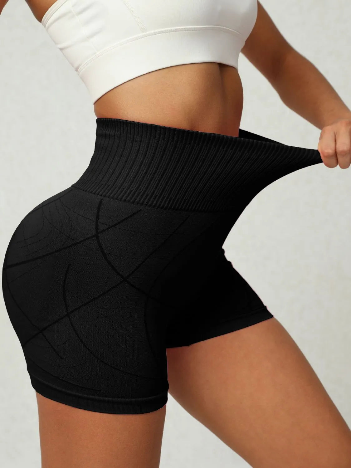 High Waist Active Shorts - Wellen Fashion