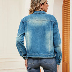 Washed Denim Jacket - Wellen Fashion