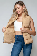 Snobbish Zip Up Turtleneck Vest with Pockets - Wellen Fashion