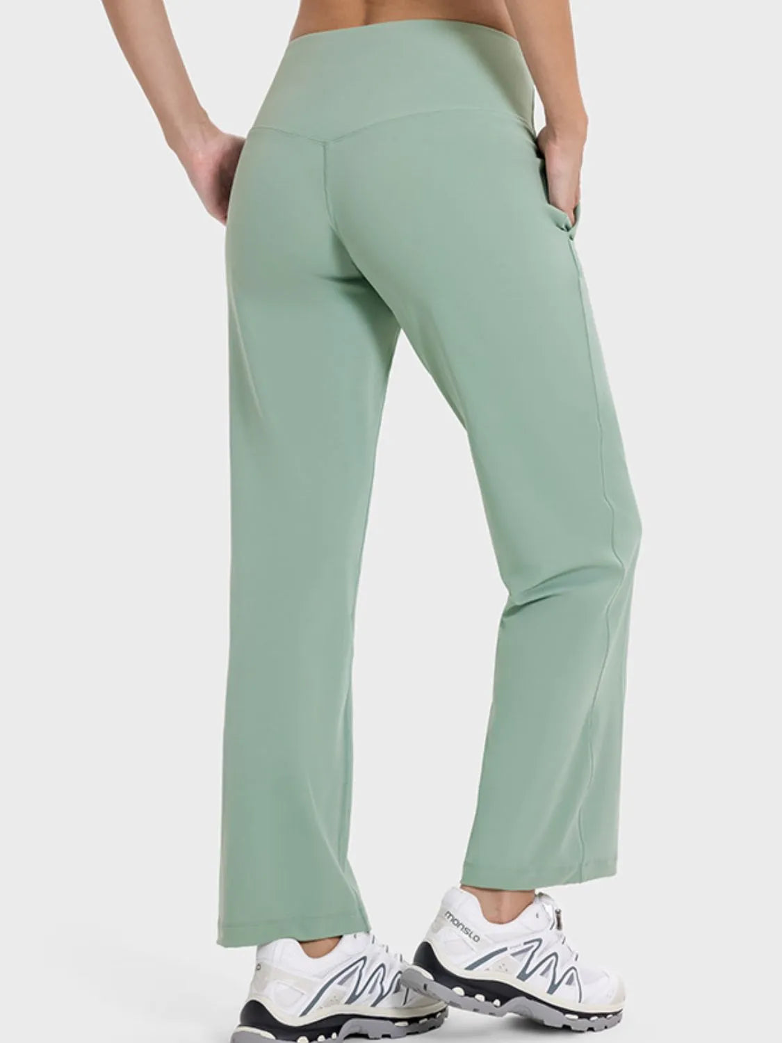 Millennia Pocketed High Waist Active Pants - Wellen Fashion