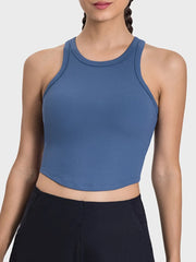 Millennia Round Neck Racerback Active Tank - Wellen Fashion