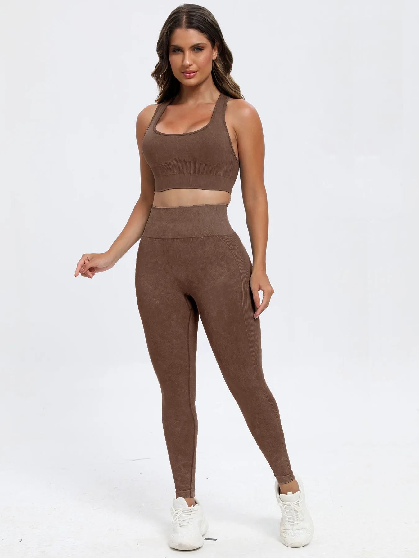 Scoop Neck Wide Strap Top and Pants Active Set - Wellen Fashion