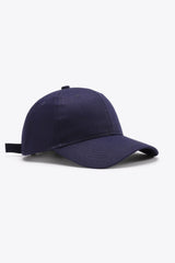 Plain Adjustable Cotton Baseball Cap - Wellen Fashion