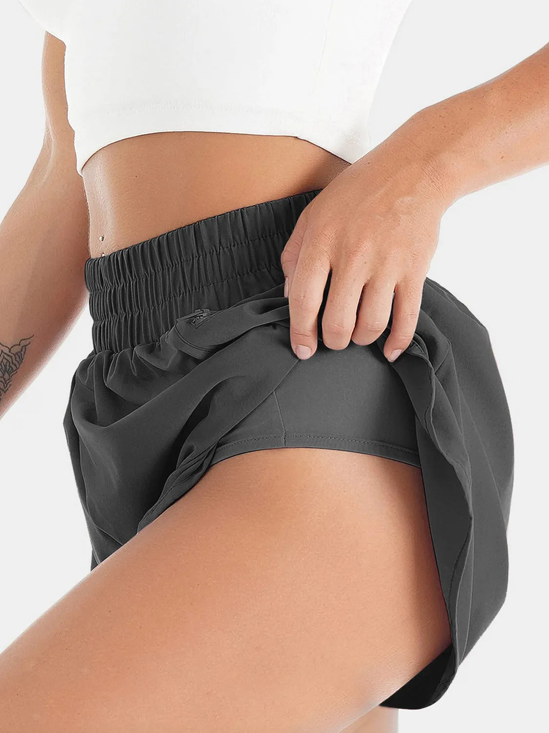 Elastic Waist Active Shorts - Wellen Fashion