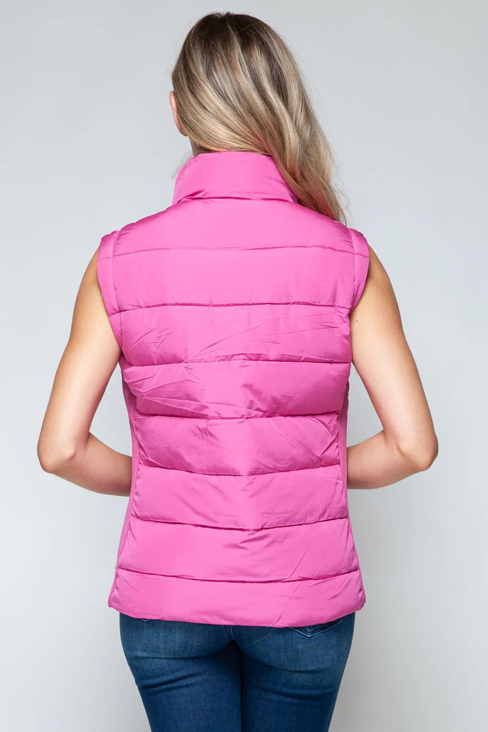 Snobbish Zip Up Turtleneck Vest with Pockets - Wellen Fashion