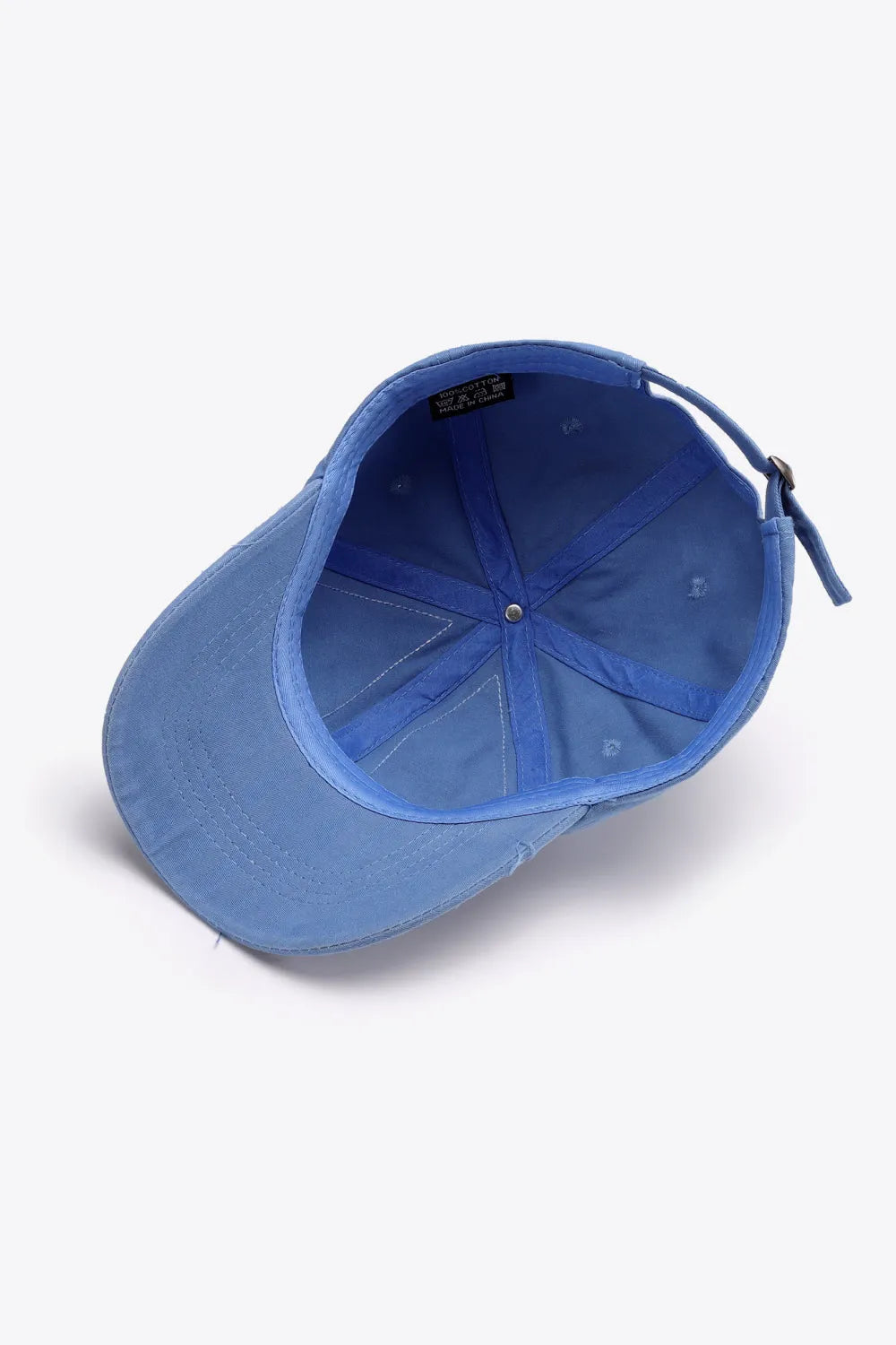 Distressed Adjustable Baseball Cap - Wellen Fashion