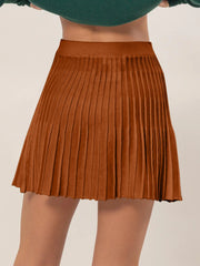 HYFVE High Waist Knit Pleated Flare Mini Skirt - Wellen Fashion