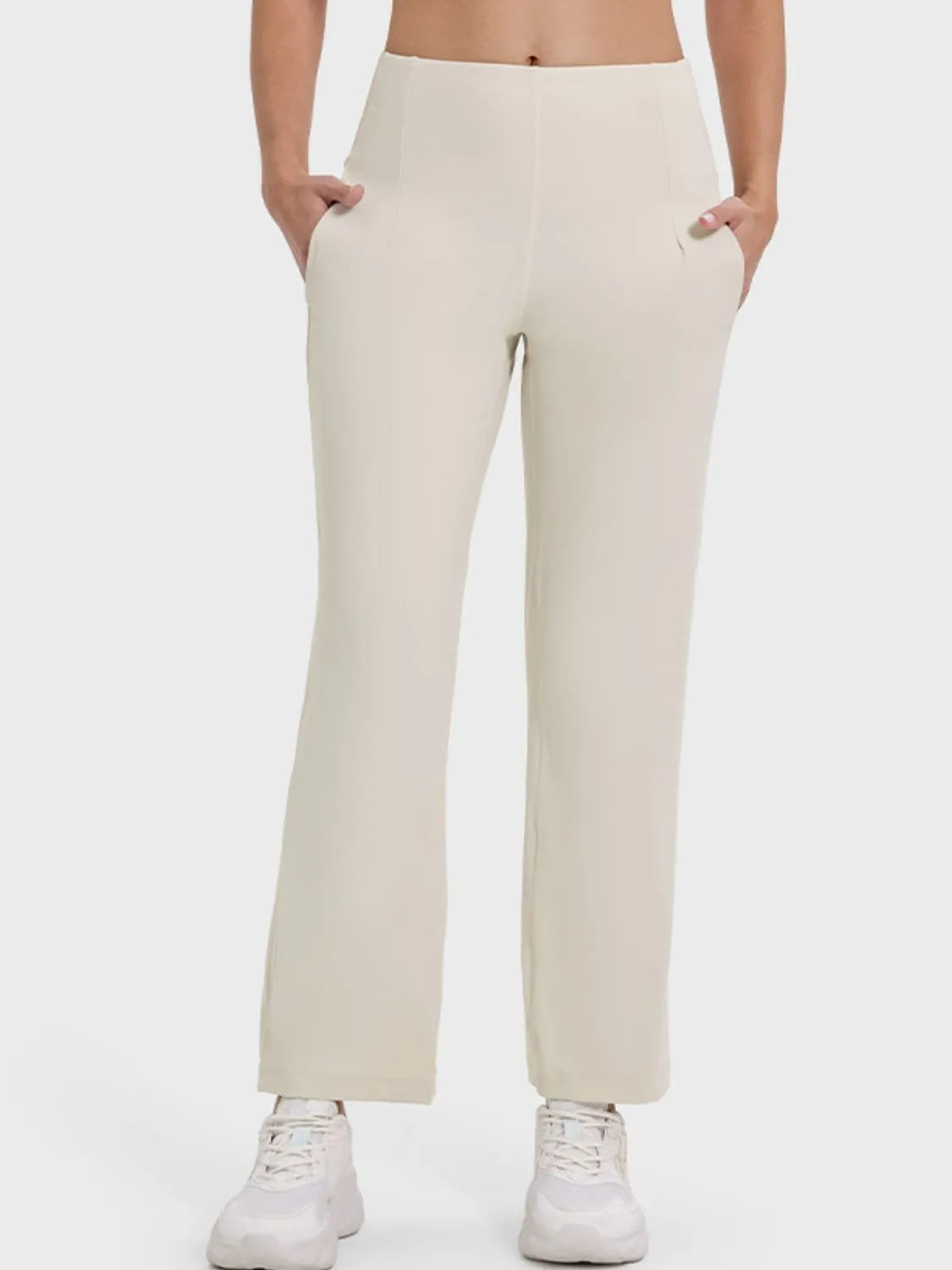 Millennia Pocketed High Waist Active Pants - Wellen Fashion