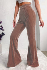 High Waist Bootcut Pants - Wellen Fashion