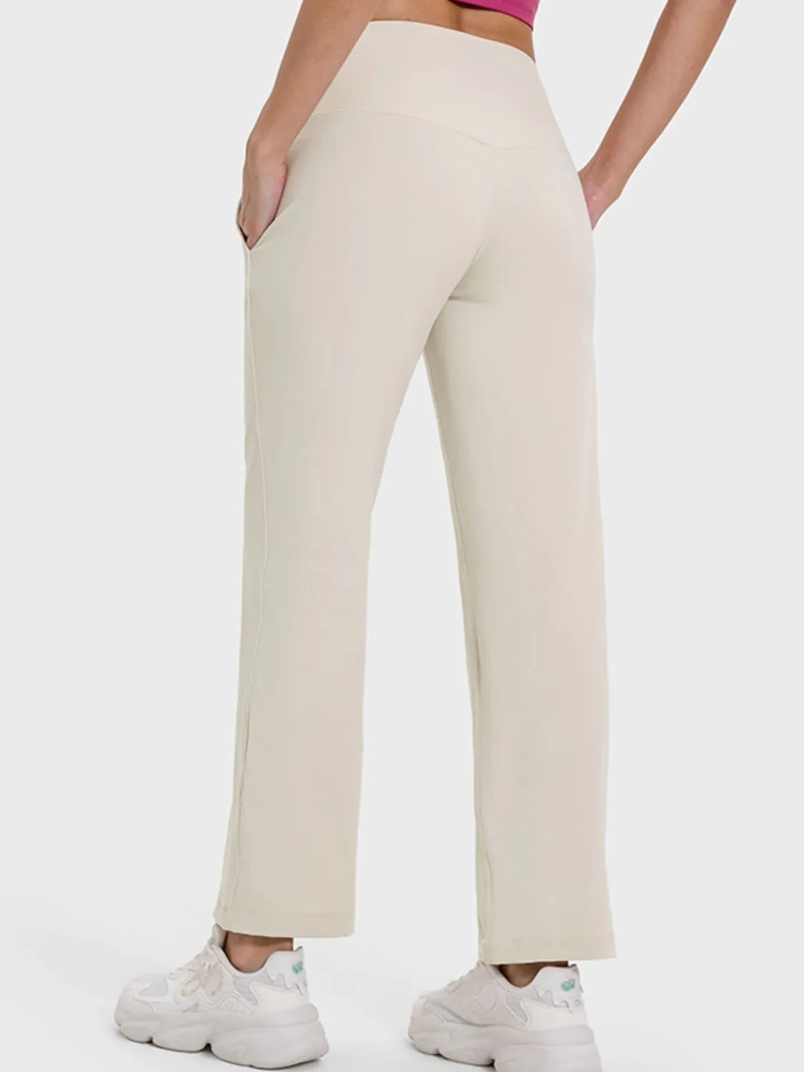 Millennia Pocketed High Waist Active Pants - Wellen Fashion