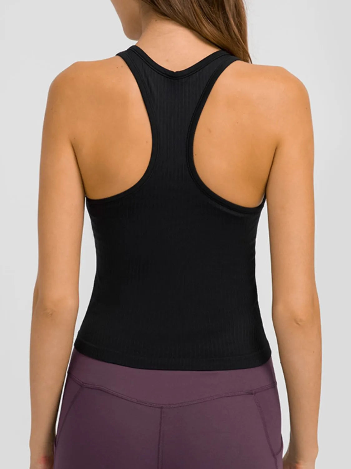 Millennia Round Neck Racerback Active Tank - Wellen Fashion