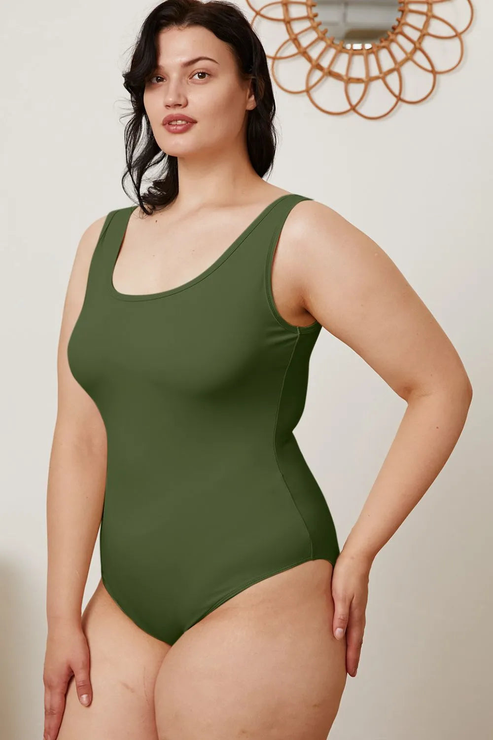 Basic Bae Full Size Square Neck Sleeveless Bodysuit - Wellen Fashion