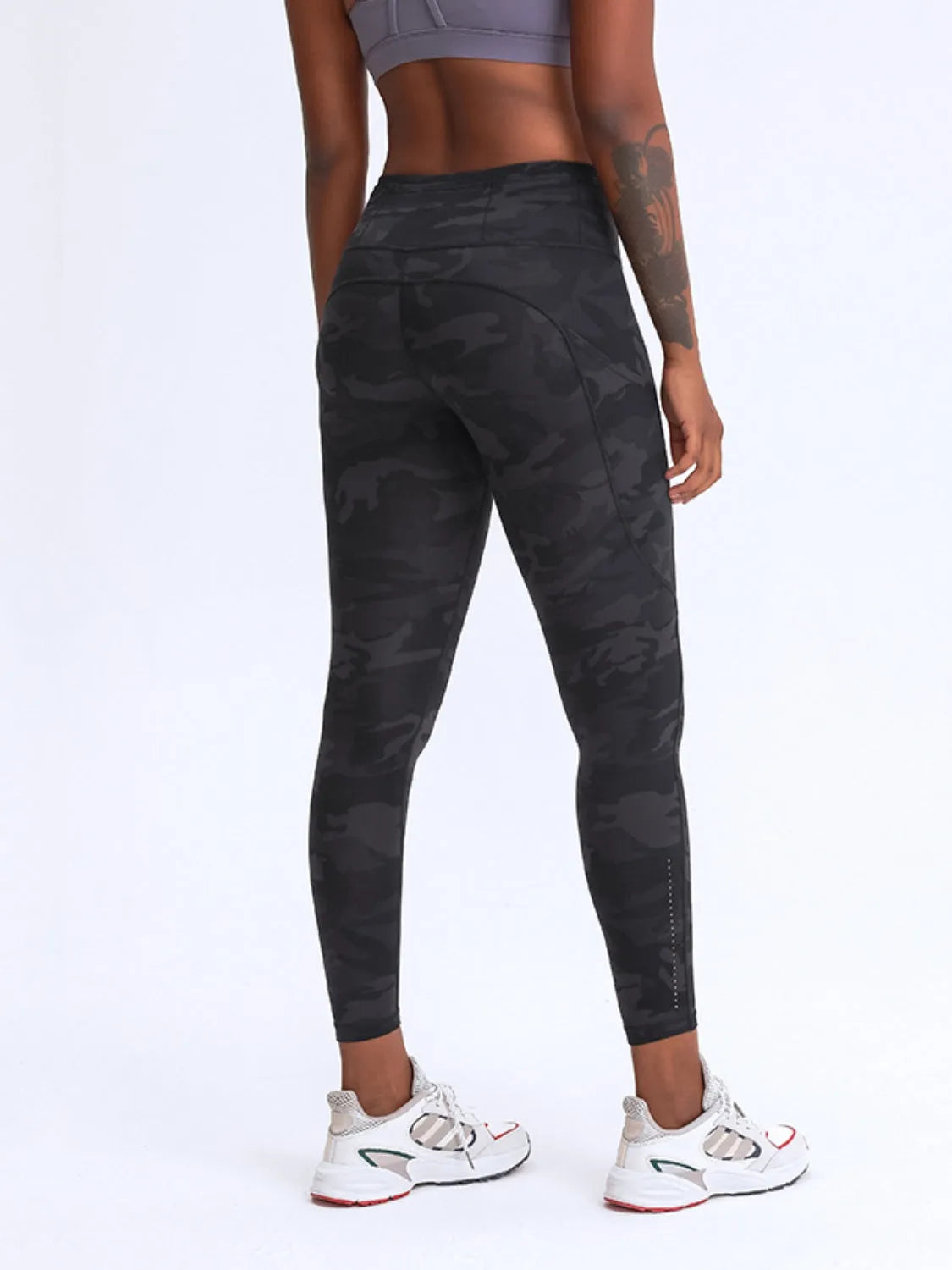 Millennia Wide Waistband Leggings with Pockets - Wellen Fashion